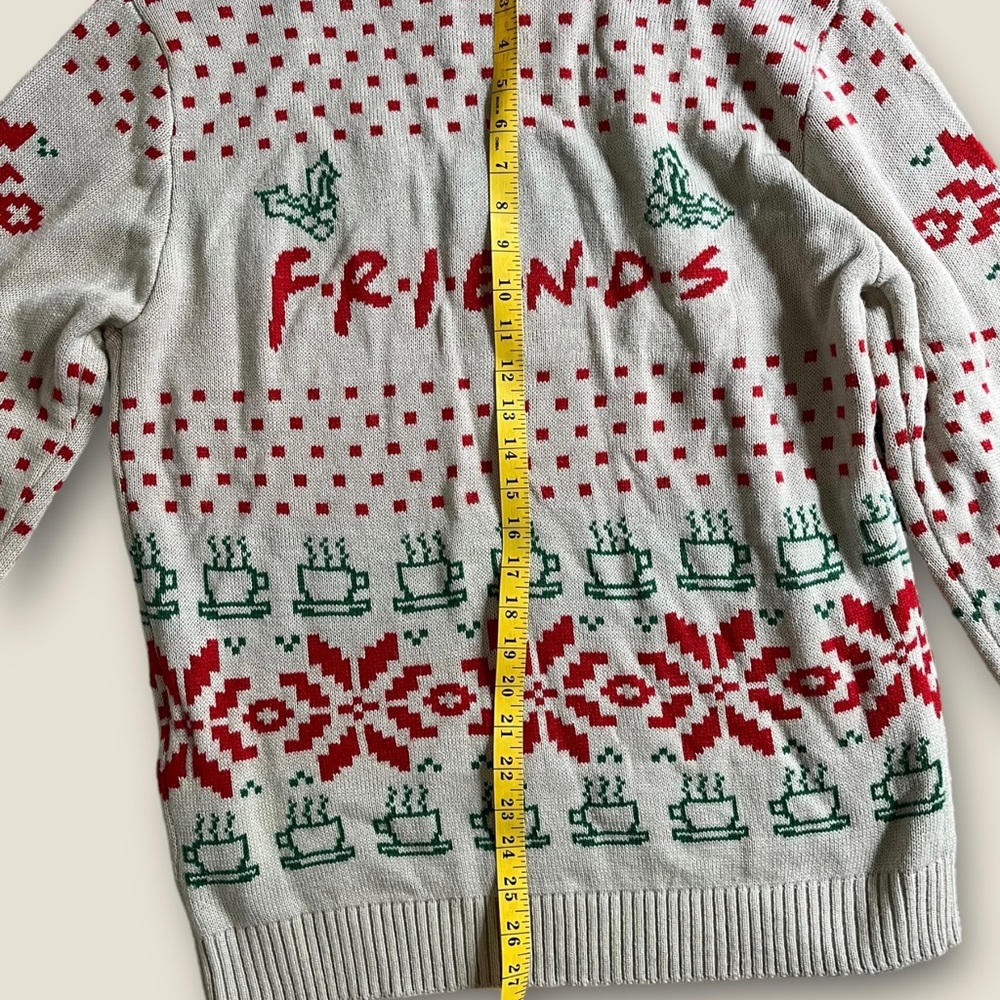 FRIENDS TV SHOW SERIES Ugly Sweater Acrylic UNISEX ADULT's L See Measurements ✅ - Picture 8 of 8